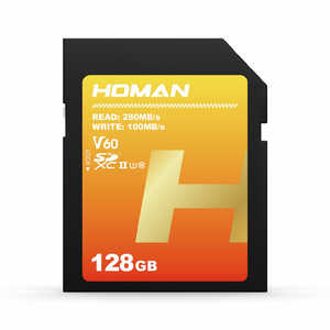 HOMAN UHS-II SD Card V60 128GB HM128GBSDV60 HOMAN UHS-II SD Card V60 128GB HM128GBSDV60