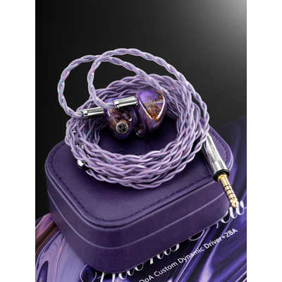 QoA Adonis New パープル QOA ハイレゾ対応イヤホン パープル Adonis New の通販