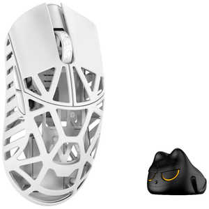 KIBU ゲーミングマウス Beast X Pro Mini ［光学式 / 有線/無線(ワイヤレス) / 5ボタン / USB］ Milky White(Side slits) WL-BXMINIPRO-MW-O
