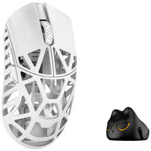 KIBU ゲーミングマウス Beast X Pro ［光学式 / 有線/無線(ワイヤレス) / 5ボタン / USB］ Milky White(Side slits) WL-BXPRO-MW-O