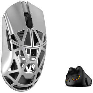 KIBU ゲーミングマウス Beast X Pro Mini ［光学式 / 有線/無線(ワイヤレス) / 5ボタン / USB］ Silver(Solid sides) WL-BXMINIPRO-SIL-O-1