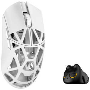 KIBU ゲーミングマウス Beast X Pro Mini ［光学式 / 有線/無線(ワイヤレス) / 5ボタン / USB］ Milky White(Solid sides) WL-BXMINIPRO-MW-O-1