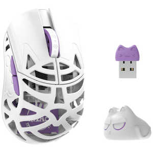 KIBU ゲーミングマウス Beast Miao ［光学式 / 有線/無線(ワイヤレス) / 5ボタン / USB］ White WL-BMIAO-WHT-O