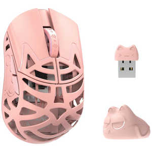 KIBU ゲーミングマウス Beast Miao ［光学式 / 有線/無線(ワイヤレス) / 5ボタン / USB］ Pink WL-BMIAO-PINK-O