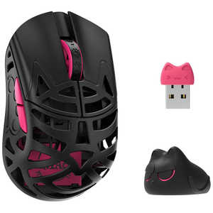 KIBU ゲーミングマウス Beast Miao ［光学式 / 有線/無線(ワイヤレス) / 5ボタン / USB］ Black WL-BMIAO-BLK-O