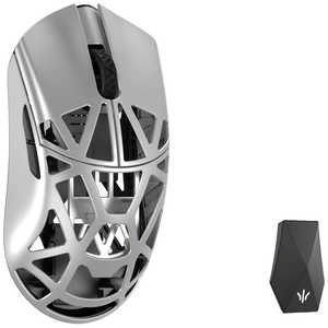 KIBU ゲーミングマウス Beast X Max ［光学式 / 有線/無線(ワイヤレス) / 5ボタン / USB］ Metallic Silver(Solid sides) WL-BXMAX-SIL-O-NH