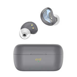 EPZ フルワイヤレスイヤホン GREY ［リモコン・マイク対応 ワイヤレス(左右分離) Bluetooth ノイズキャンセリング対応］ E200