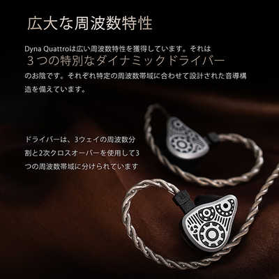 BINARYACOUSTICS カナル型イヤホン 4つのダイナミックドライバー搭載