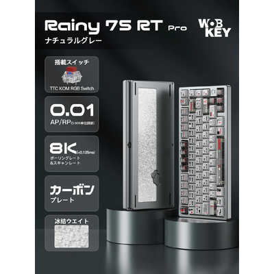 KIBU メカニカルキーボード WOBKEY Rainy 75キーボード 雨音の