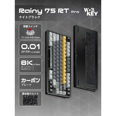 KIBU メカニカルキーボード WOBKEY Rainy 75キーボード 雨音のような
