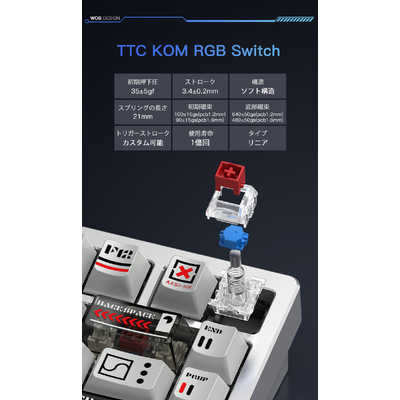 KIBU メカニカルキーボード WOBKEY Rainy 75キーボード 雨音のような