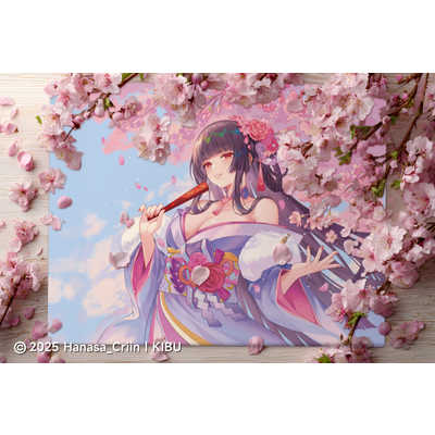 KIBU Gear ゲーミングマウスパッド ［490x420x3mm］ 強化ガラス 桜華