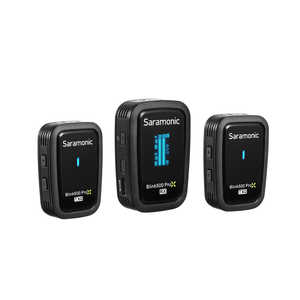 SARAMONIC 2.4Gワイヤレスマイクシステム(送信機1台・受信機2台) 動画撮影用マイクシステム BLINK500ProXQ2