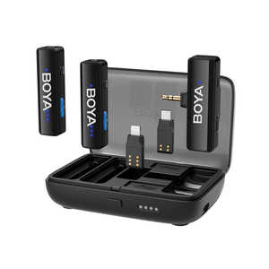 BOYA Wireless mic ボーヤリンク 3.5mm/Lightning/Type-C対応 無指向性 スマホ/タブレット/カメラ用 ブラック BOYALINK BOYA Wireless mic ボーヤリンク 3.5mm/Lightning/Type-C対応 無指向性 スマホ/タブレット/カメラ用 ブラック BOYALINK