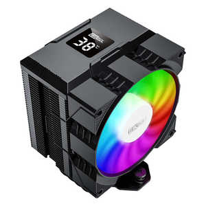 アイネックス 92mmファン&温度LCD搭載 Intel&AMD用CPUクーラー ブラック G-130BK アイネックス 92mmファン&温度LCD搭載 Intel&AMD用CPUクーラー ブラック G-130BK
