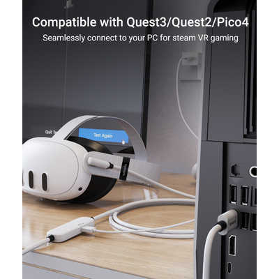 SYNTECH Meta Quest 3S対応/ PICO 4 Ultra対応 Syntech 高速充電リンク