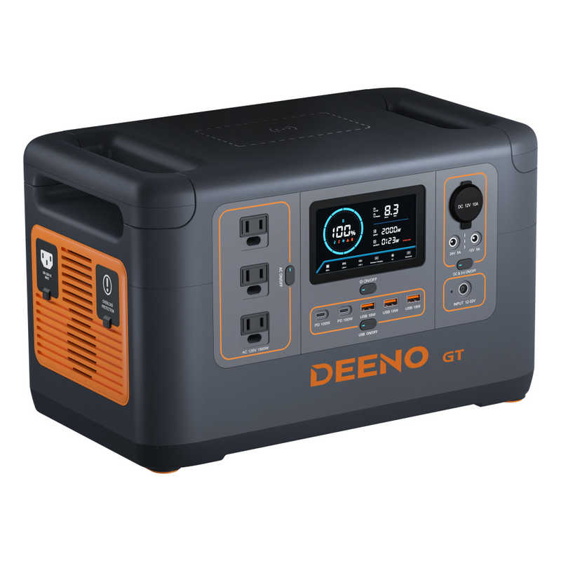 DEENO DEENO ポータブル電源 グレー/オレンジ  [1036Wh /12出力 /ソーラーパネル(別売)]  S1510 S1510
