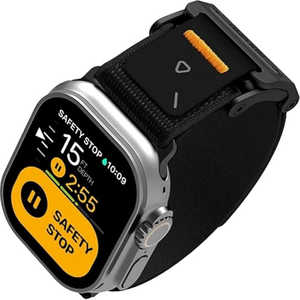 AULUMU A11 Apple Watch �V���[�Y�Ή��}�O�l�b�g�o���h �u���b�N/�u���b�N A11-NL-BK-BK