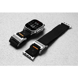 AULUMU A11 Apple Watch �V���[�Y�Ή��}�O�l�b�g�o���h �u���b�N/�V���o�[ A11-NL-BK-SL