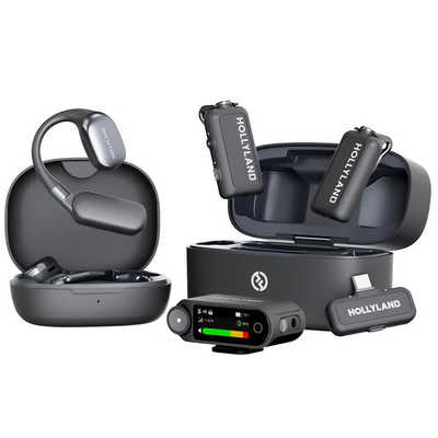 【超美品（付属品セット）】Hollyland Lark Maxマイク2機セット HOLLYLAND Lark MAX 2 Ultimate Combo ワイヤレスマイク Lark MAX 2