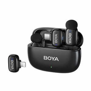 Wireless mic BOYA mini12 ボーヤミニ12 Lightning/Type-C対応 無指向性 スマホ/タブレット用 ブラック BOYAMINI12 Wireless mic BOYA mini12 ボーヤミニ12 Lightning/Type-C対応 無指向性 スマホ/タブレット用 ブラック BOYAMINI12