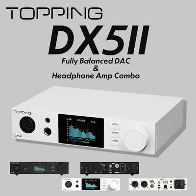 TOPPING フルバランスデスクトップDAC ＆ ヘッドホンアンプ DX5 II