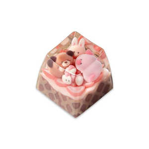 KEYMOJI Animal Ice Cream - Strawberry Artisan Keycap ゲーミングキーキャップ ピンク kj-akc-aic-strawberry KEYMOJI Animal Ice Cream - Strawberry Artisan Keycap ゲーミングキーキャップ ピンク kj-akc-aic-strawberry