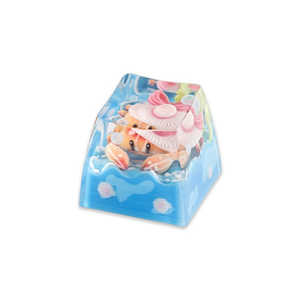 KEYMOJI Pool Party-Miss Crab Artisan Keycap ゲーミングキーキャップ ブルー kj-akc-plp-crab KEYMOJI Pool Party-Miss Crab Artisan Keycap ゲーミングキーキャップ ブルー kj-akc-plp-crab
