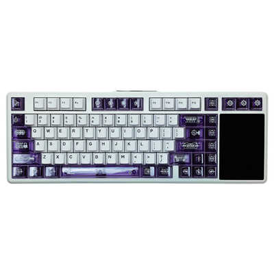 AULA L99 Purple 画面付きゲーミングキーボード / 3.98インチ IPS