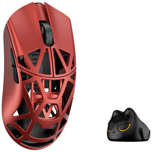 KIBU ゲーミングマウス Beast X Mini Pro ［光学式 / 有線/無線(ワイヤレス) / 5ボタン / USB］ Red(Solid sides) WL-BXMINIPRO-REDONH
