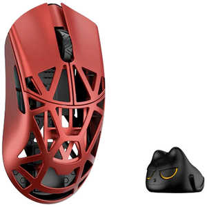 KIBU ゲーミングマウス Beast X Pro ［光学式 / 有線/無線(ワイヤレス) / 5ボタン / USB］ Red(Solid sides) WL-BXPRO-RED-O-NH