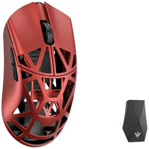 KIBU ゲーミングマウス Beast X Max ［光学式 / 有線/無線(ワイヤレス) / 5ボタン / USB］ Red(Solid sides) WL-BXMAX-RED-O-NH