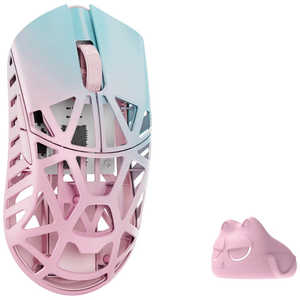 KIBU ゲーミングマウス Beast X Mini Pro ［光学式 / 有線/無線(ワイヤレス) / 5ボタン / USB］ Blue＆Pink(Side slits) WL-BXMINIPRO-BP-O