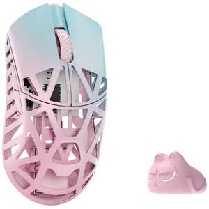 KIBU ゲーミングマウス Beast X Pro ［光学式 / 有線/無線(ワイヤレス) / 5ボタン / USB］ Blue＆Pink(Side slits) WL-BXPRO-BP-O