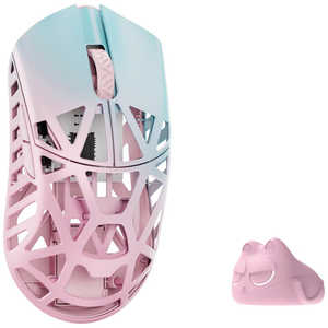KIBU ゲーミングマウス Beast X Max ［光学式 / 有線/無線(ワイヤレス) / 5ボタン / USB］ Blue＆Pink(Side slits) WL-BXMAX-BP-O