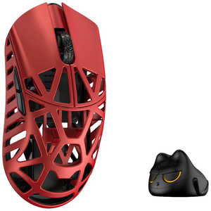 KIBU ゲーミングマウス Beast X Mini Pro ［光学式 / 有線/無線(ワイヤレス) / 5ボタン / USB］ Red(Side slits) WL-BXMINIPRO-RED-O