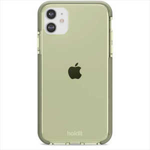 HOLDIT iPhone 11/XR シースルークリアケース カーキーグリーン Seethru 15138