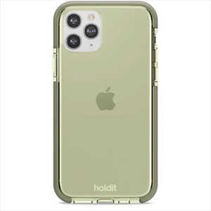 HOLDIT iPhone 11Pro シースルークリアケース カーキーグリーン Seethru 15139