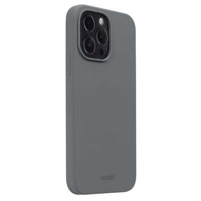 HOLDIT iPhone 14ProMax ソフトタッチシリコンケース スペースグレイ