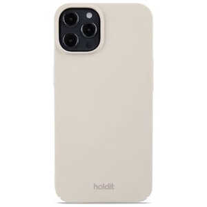 HOLDIT iPhone 12/12Pro ストラップホール付きハードケース ライトベージュ Slim Case 15832