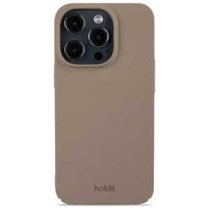 HOLDIT iPhone 14Pro ストラップホール付きハードケース モカブラウン Slim Case 15847