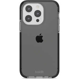 HOLDIT iPhone15 Pro 6.1�C���` �ϏՌ��N���A�P�[�X �u���b�N Seethru