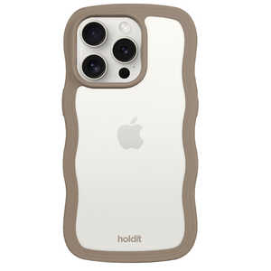 HOLDIT iPhone14ProMAX 背面クリアケース モカブラウン Wavy 16208 HOLDIT iPhone14ProMAX 背面クリアケース モカブラウン Wavy 16208
