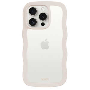 HOLDIT iPhone14ProMAX 背面クリアケース ライトベージュ Wavy 16235 HOLDIT iPhone14ProMAX 背面クリアケース ライトベージュ Wavy 16235