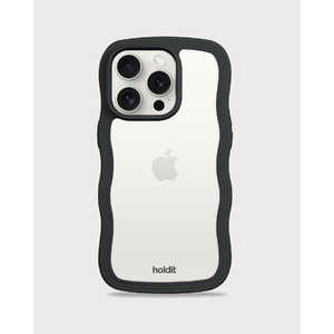HOLDIT iPhone 15 Pro用 背面クリア耐衝撃ケース Wavy Case Black/Transparent 16413 HOLDIT iPhone 15 Pro用 背面クリア耐衝撃ケース Wavy Case Black/Transparent 16413