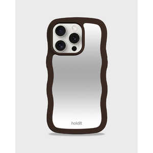 HOLDIT iPhone 12/12 Pro�p �~���[�ϏՌ��P�[�X Wavy Case Chocolate 16438