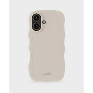 HOLDIT iPhone 16(6.1�C���`)�ϏՌ��P�[�X Wavy Case ���C�g�x�[�W�� 16537