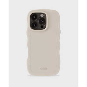 HOLDIT iPhone 16 Pro Max(6.9�C���`) �ϏՌ��P�[�X Wavy Case ���C�g�x�[�W�� 16549