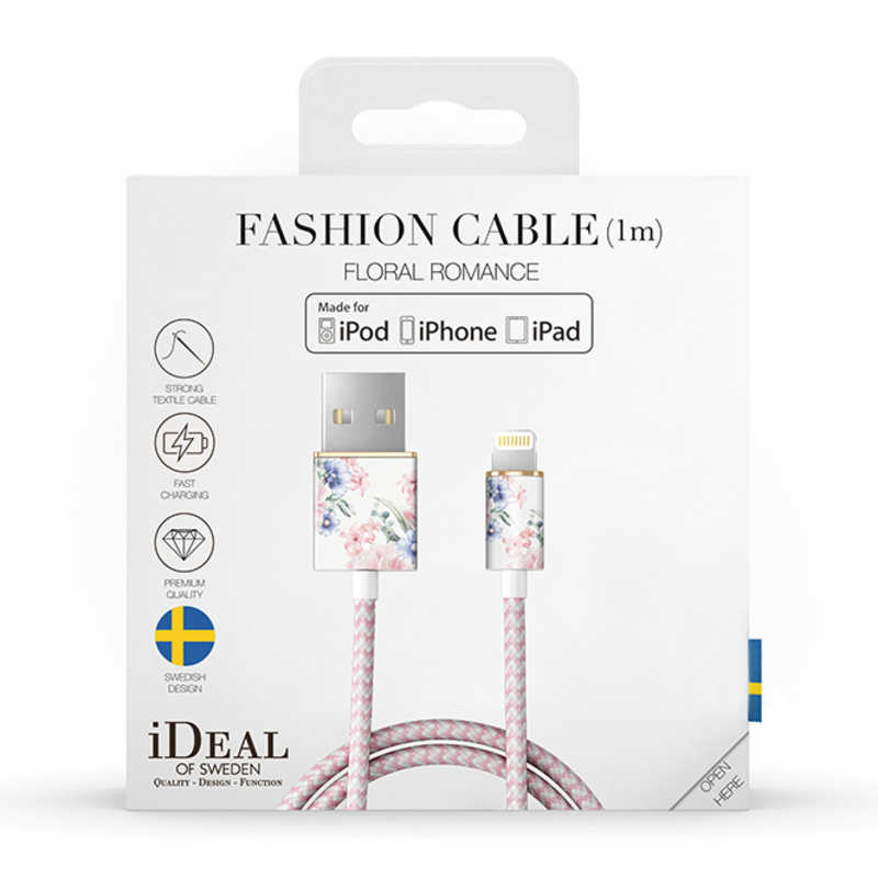 イツワ商事 イツワ商事 MFIライトニング 充電通信FASHION CABLE 1M FLORAL ROMANCE IDFCL-58 IDFCL-58