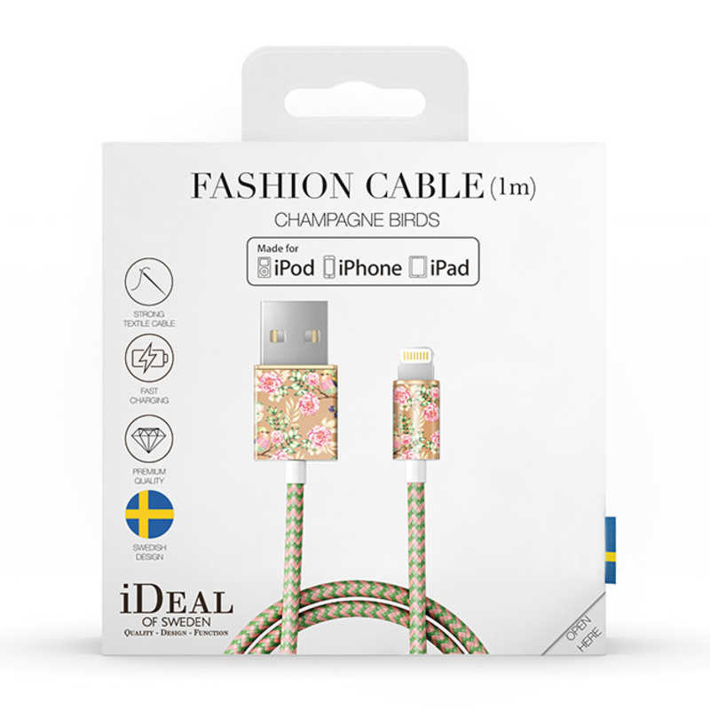 イツワ商事 イツワ商事 MFIライトニング 充電通信FASHION CABLE 1M IDFCL-65 CHAMPAGNE BIRDS IDFCL-65 CHAMPAGNE BIRDS